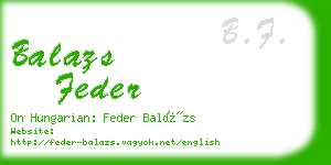 balazs feder business card